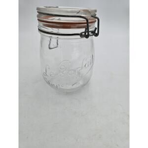 Large Le Parfait Glass Jar 7 Inches tall Vintage Made In France See Pics